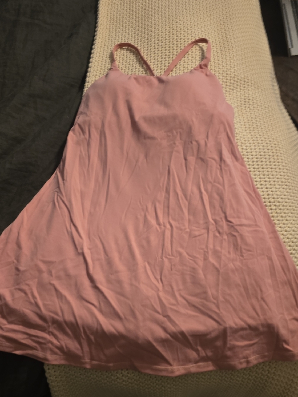 HALARA Dusty Rose Athletic Dress With Built In Shorts And Built In Bra